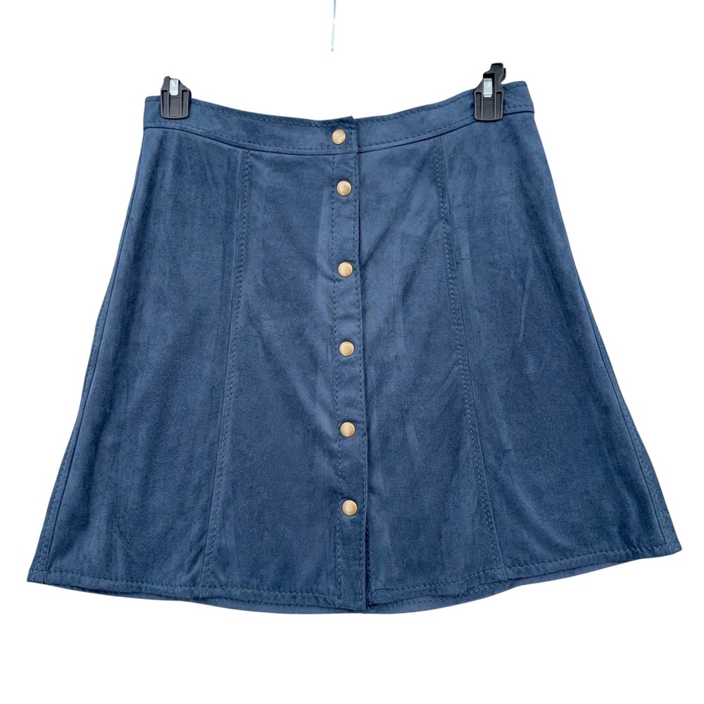 Chelsea & Violet Mini Skirt Women M Polyester Spandex Blue 5C12G15